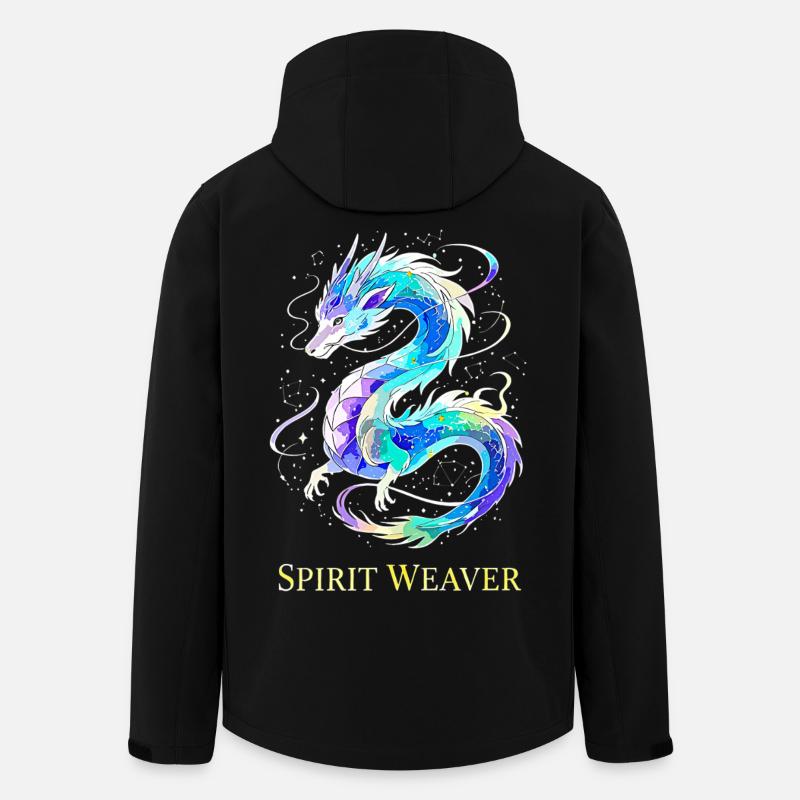Spirit Weaver Drache - Recycelte Männer Softshell-Jacke von Stanley/Stella - Schwarz