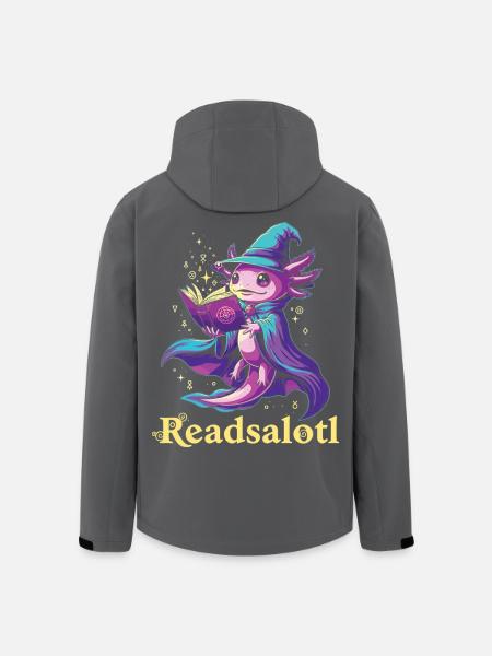 Readsalotl Axolotl Reading Mage Axolotl - Men’s Recycled Softshell Jacket by Stanley/Stella - black