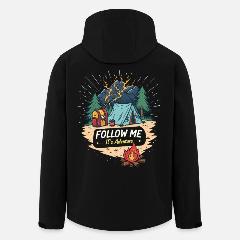 Outdoor-Abenteuer-Naturzelt - Recycelte Männer Softshell-Jacke von Stanley/Stella - Schwarz