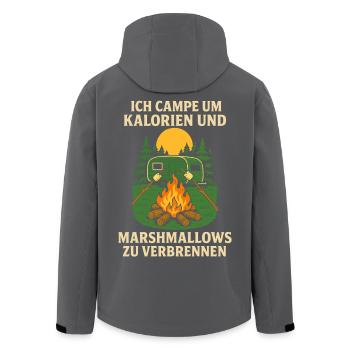 Kalorien Camping Marshmallows Natur Abenteuer - Recycelte Männer Softshell-Jacke von Stanley/Stella - Schwarz - Hinten - AI Model Male 185 light (185cm)