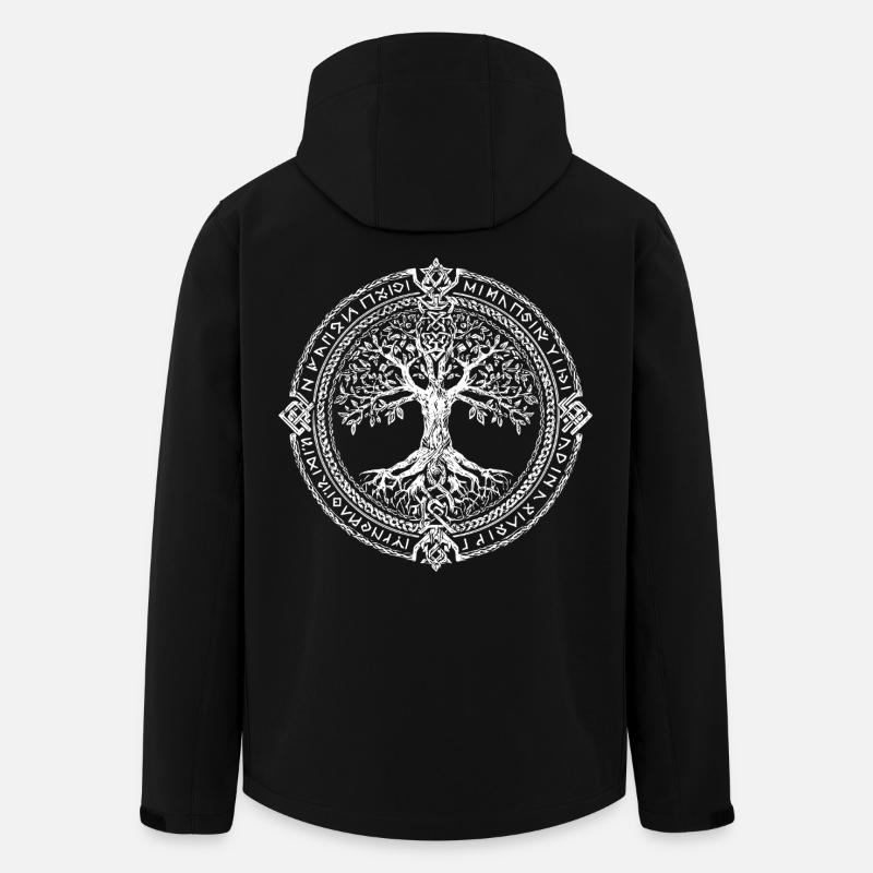Baum des Lebens Symbol Runen Wikinger - Recycelte Männer Softshell-Jacke von Stanley/Stella - Schwarz