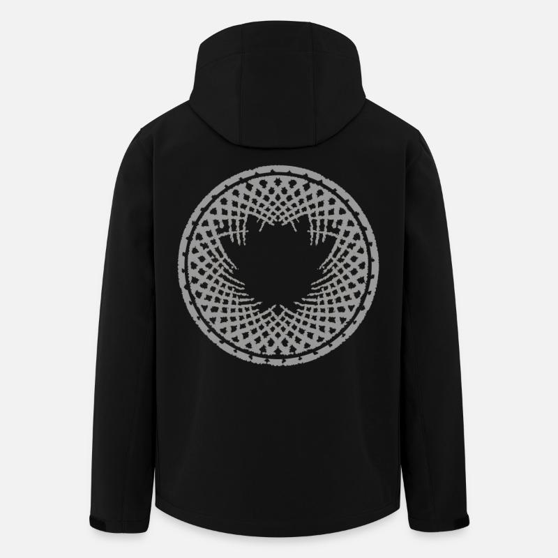 Geometrisches Mandala Muster - Recycelte Männer Softshell-Jacke von Stanley/Stella - Schwarz