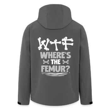 Fémur cassé Où est le fémur ? - Veste softshell homme en polyester recyclé Stanley/Stella - noir - Dos - AI Model Male 185 light (185cm)