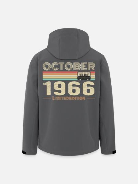 Birthday October 1966 - Birthday October 1966 - Men’s Recycled Softshell Jacket by Stanley/Stella - black