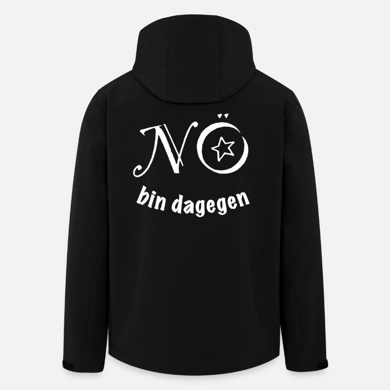 NON, JE SUIS CONTRE - Veste softshell homme en polyester recyclé Stanley/Stella - noir