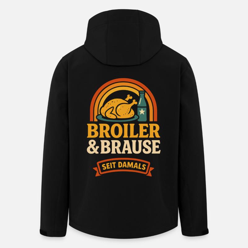 Broiler &amp; Brause – Rétro Ostalgie depuis - Veste softshell homme en polyester recyclé Stanley/Stella - noir