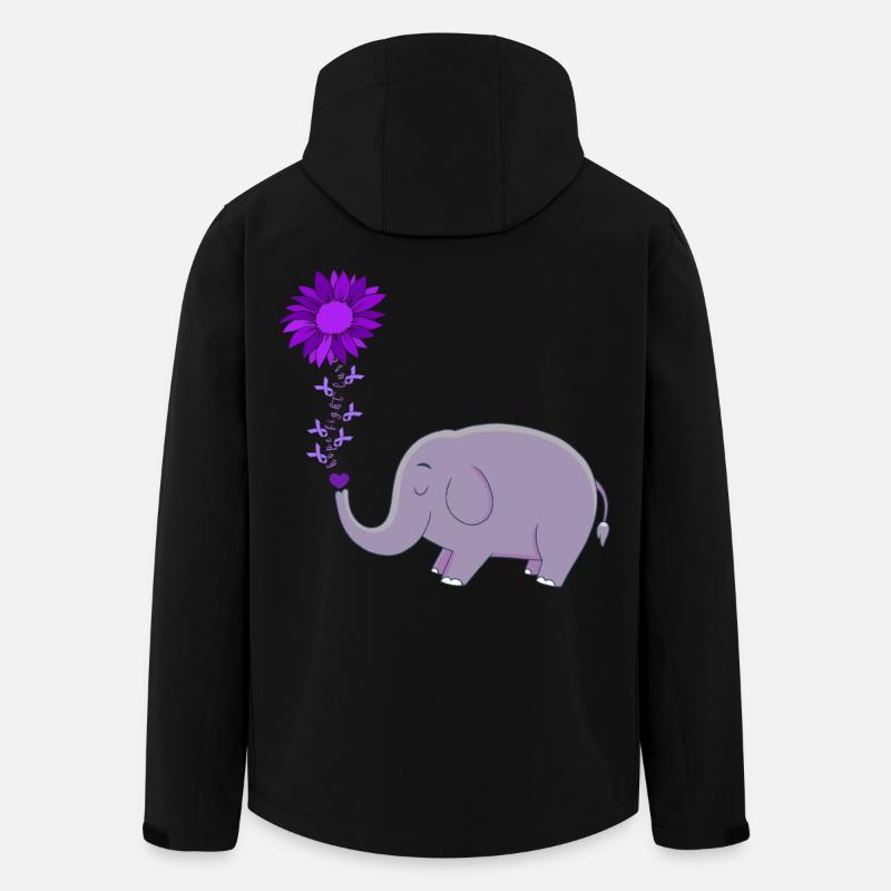 Mignon éléphant fleur magie - Veste softshell homme en polyester recyclé Stanley/Stella - noir