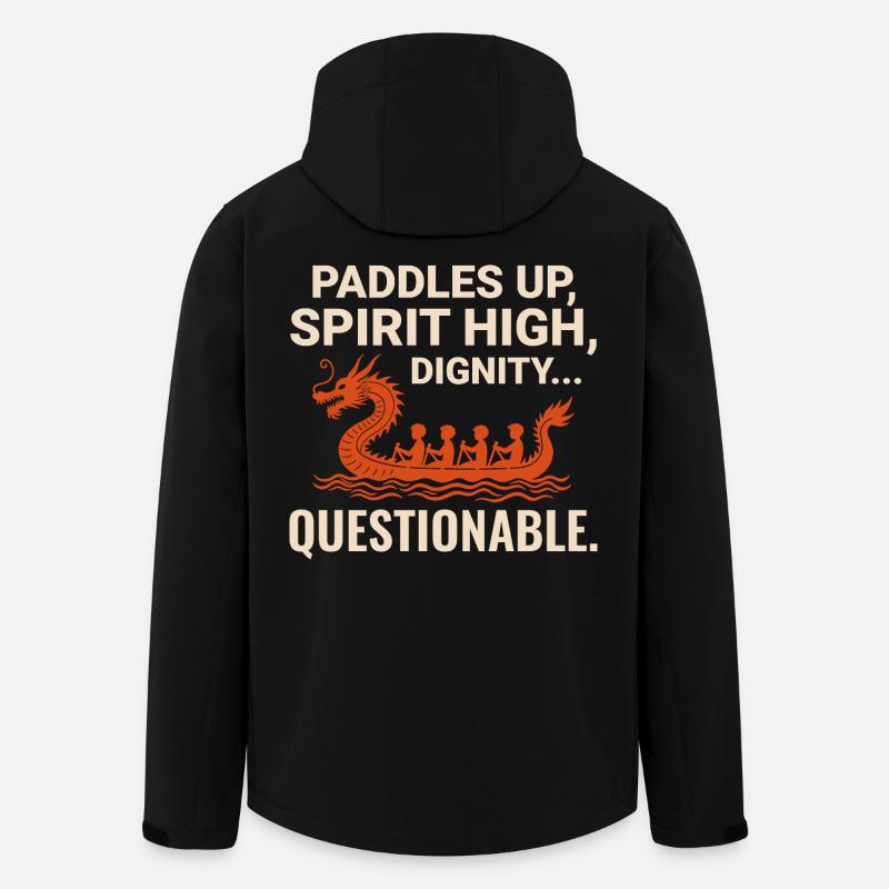 Drachenboot-Rennmannschaft - Recycelte Männer Softshell-Jacke von Stanley/Stella - Schwarz