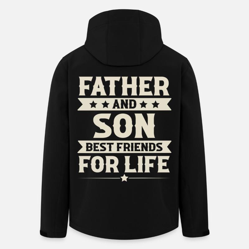 Vater Und Sohn - Recycelte Männer Softshell-Jacke von Stanley/Stella - Schwarz
