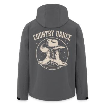 Country Dance Design - Recycelte Männer Softshell-Jacke von Stanley/Stella - Schwarz - Hinten - AI Model Male 185 light (185cm)