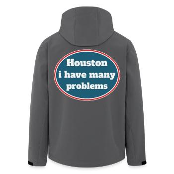 Houston i have many problems - Recycelte Männer Softshell-Jacke von Stanley/Stella - Anthrazit - Hinten - AI Model Male 185 light (185cm)