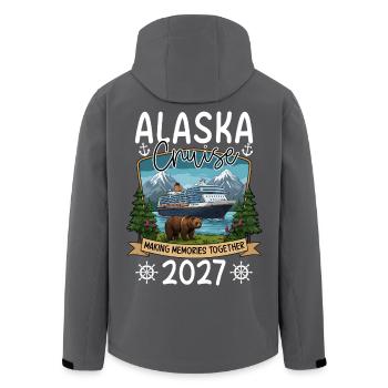 Alaska Kreuzfahrt Erinnerungsdesign - Recycelte Männer Softshell-Jacke von Stanley/Stella - Schwarz - Hinten - AI Model Male 185 light (185cm)