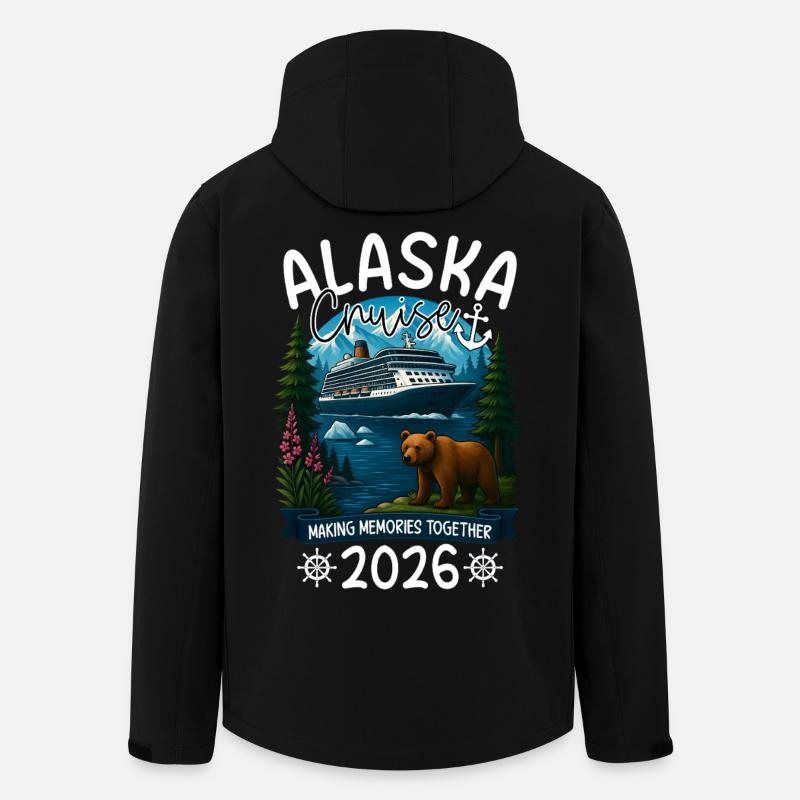 Alaska Cruise 2026 Design - Men’s Recycled Softshell Jacket by Stanley/Stella - black