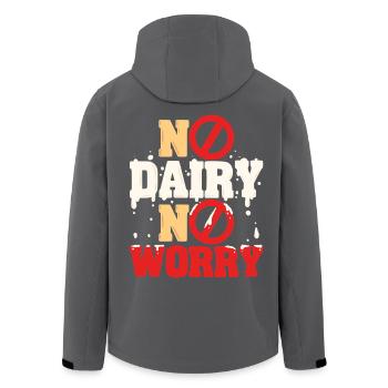 Lactose intolerance No Dairy No Worry - Men’s Recycled Softshell Jacket by Stanley/Stella - black - Back - AI Model Male 185 light (185cm)