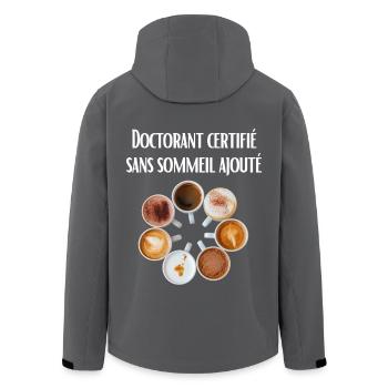 Zertifizierter Doktorand ohne zusätzlichen Schlaf - Recycelte Männer Softshell-Jacke von Stanley/Stella - Schwarz - Hinten - AI Model Male 185 light (185cm)