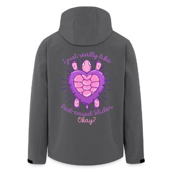 Red-eared Turtle - Men’s Recycled Softshell Jacket by Stanley/Stella - black - Back - AI Model Male 185 light (185cm)