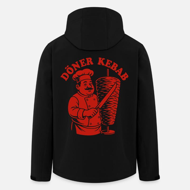 Döner Kebab - Restauration rapide - Spruch - Veste softshell homme en polyester recyclé Stanley/Stella - noir