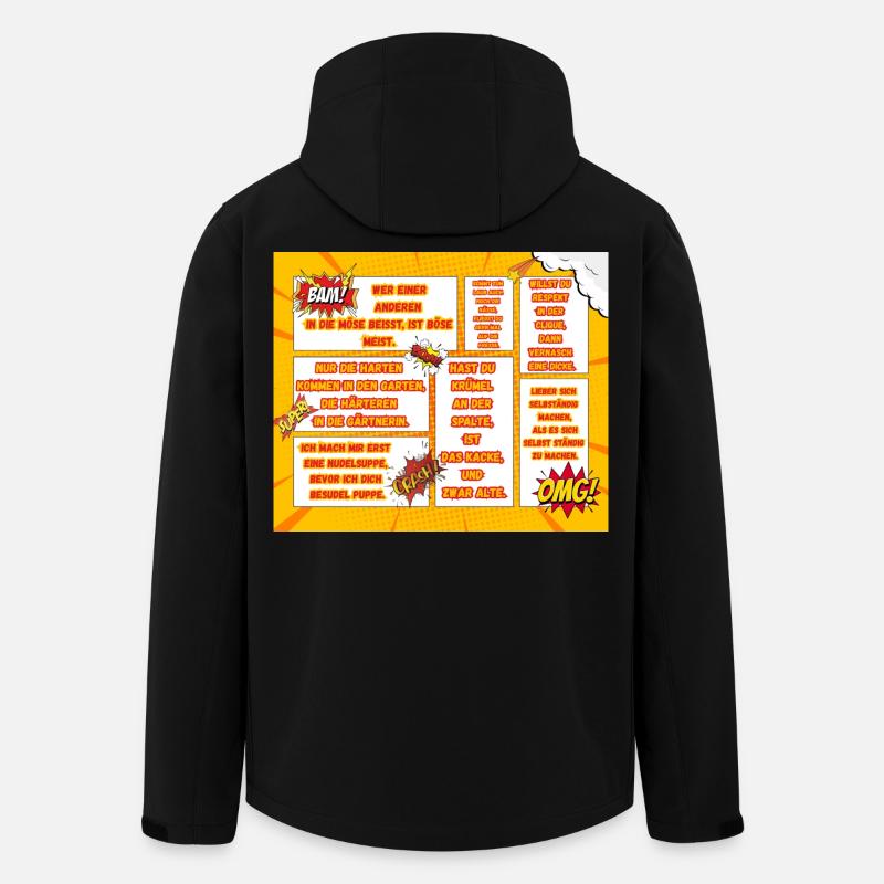 Comic-style sayings for encouragers - Men’s Recycled Softshell Jacket by Stanley/Stella - black