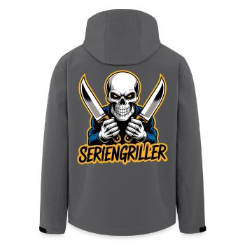 Skull serial griller funny skull - Men’s Recycled Softshell Jacket by Stanley/Stella - black - Back - AI Model Male 185 light (185cm)