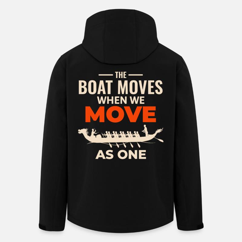 Drachenboot Unity Design - Recycelte Männer Softshell-Jacke von Stanley/Stella - Schwarz