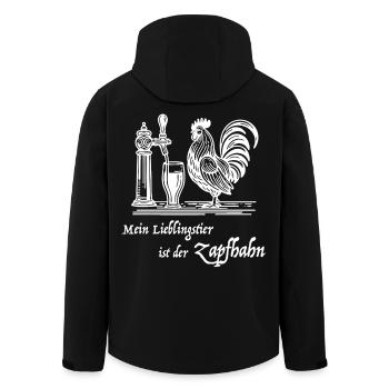 Mon animal préféré est le robinet – l’humour de la bière - Veste softshell homme en polyester recyclé Stanley/Stella - noir - Dos - AI Model Male 185 light (185cm)