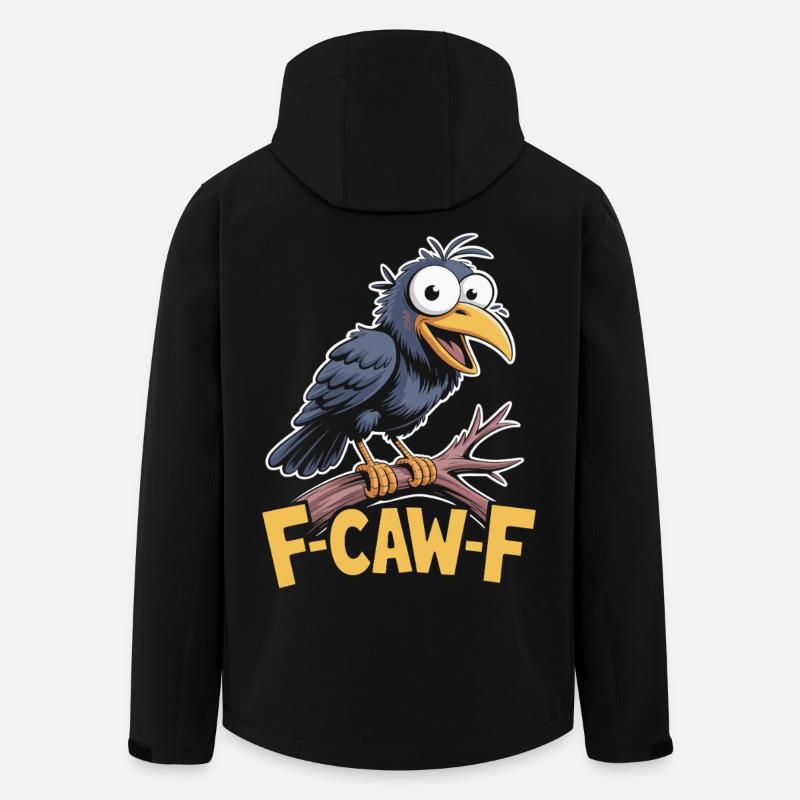 F-Caw-F Meme Crow - Veste softshell homme en polyester recyclé Stanley/Stella - noir