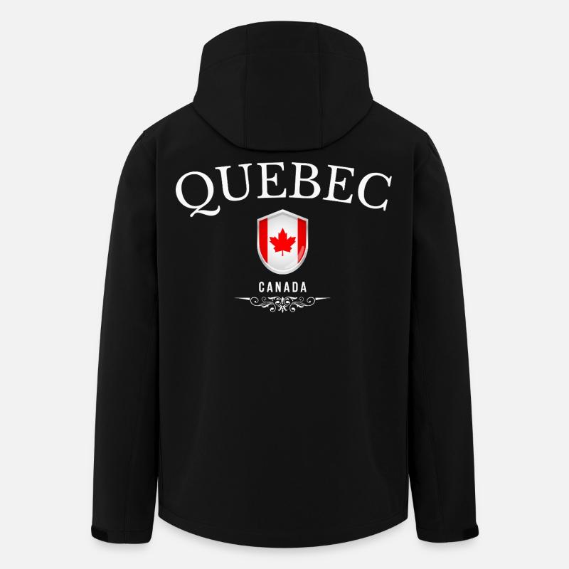 Quebec Canada, souvenir Quebec - Men’s Recycled Softshell Jacket by Stanley/Stella - black