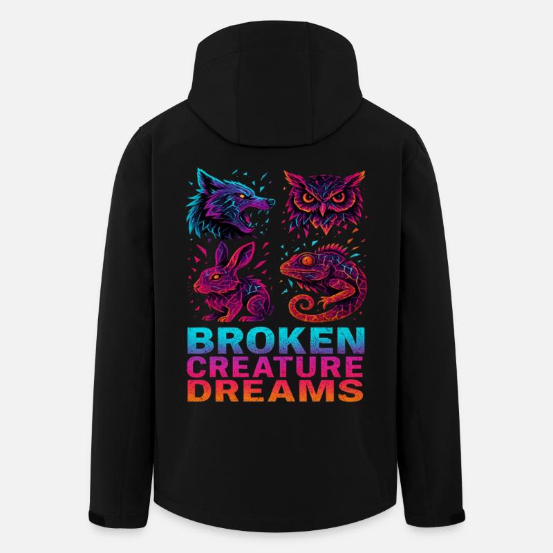 Bizarre Abstract Animals Broken Creatures - Men’s Recycled Softshell Jacket by Stanley/Stella - black