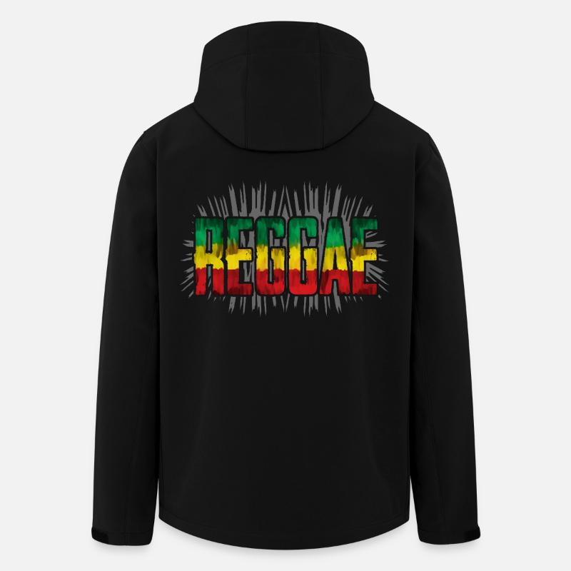 Reggae Symbol Design - Recycelte Männer Softshell-Jacke von Stanley/Stella - Schwarz