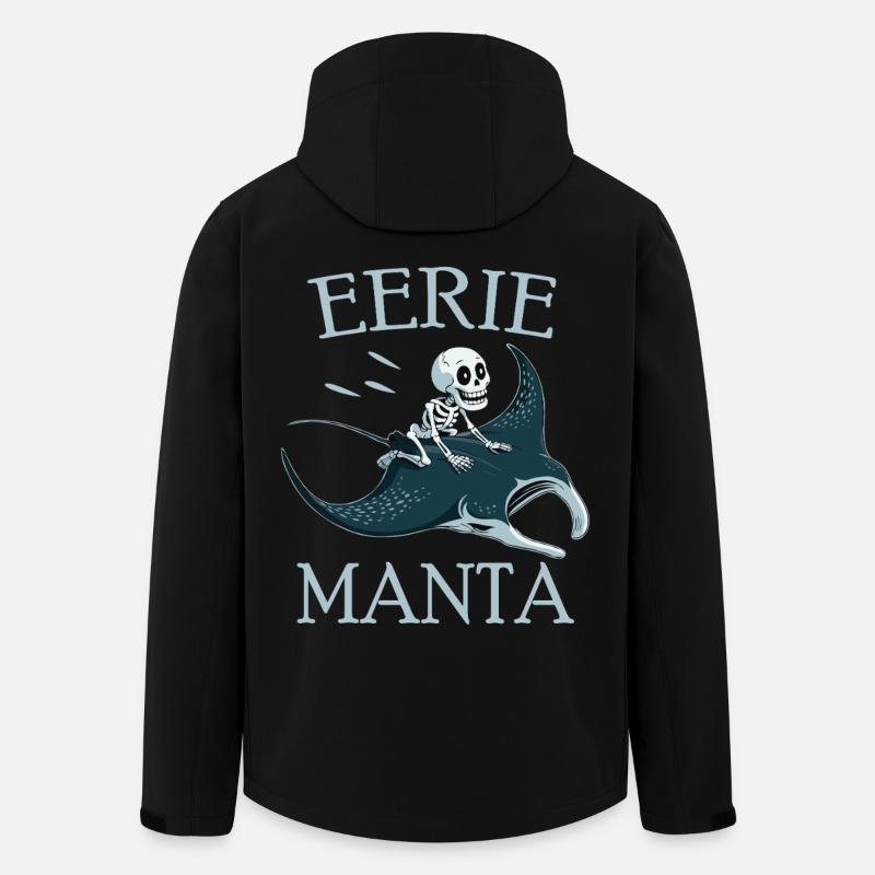 Skeleton on manta ray - Men’s Recycled Softshell Jacket by Stanley/Stella - black