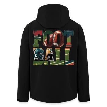 American Football Fan Shirt - Recycelte Männer Softshell-Jacke von Stanley/Stella - Schwarz - Hinten - AI Model Male 185 light (185cm)