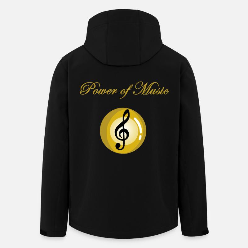 Die Kraft der Musik - Recycelte Männer Softshell-Jacke von Stanley/Stella - Schwarz