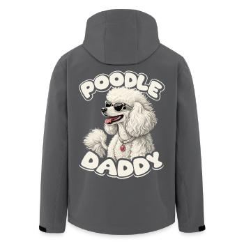 Funny poodle with sunglasses - Men’s Recycled Softshell Jacket by Stanley/Stella - black - Back - AI Model Male 185 light (185cm)
