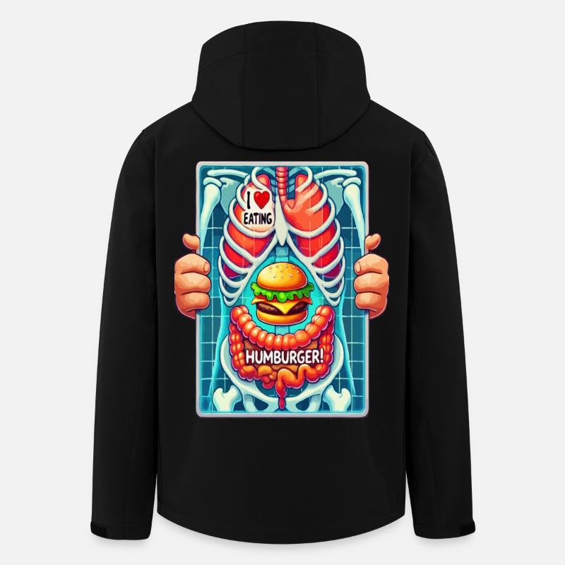 J’adore Hamburger - Veste softshell homme en polyester recyclé Stanley/Stella - noir