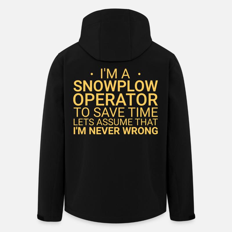 Snowplow Operator Never Wrong Schneepflugfahrer - Recycelte Männer Softshell-Jacke von Stanley/Stella - Schwarz