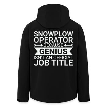 Snowplow Operator Genius Schneepflugfahrer - Recycelte Männer Softshell-Jacke von Stanley/Stella - Schwarz - Hinten - AI Model Male 185 light (185cm)