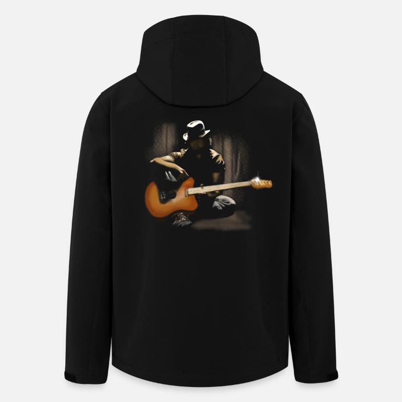 Gitarrist - Recycelte Männer Softshell-Jacke von Stanley/Stella - Schwarz