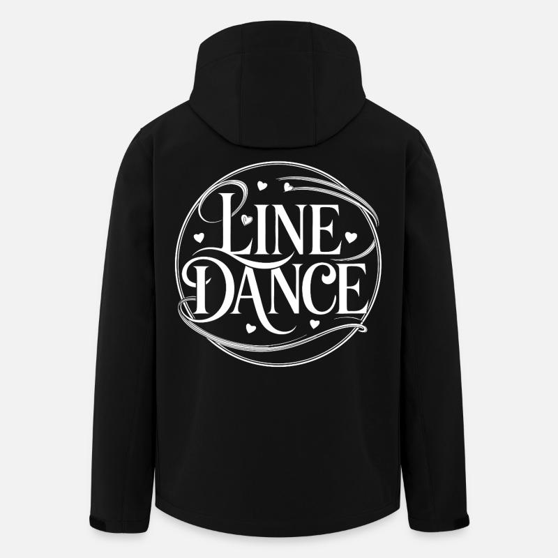 Playful line dance design - Men’s Recycled Softshell Jacket by Stanley/Stella - black