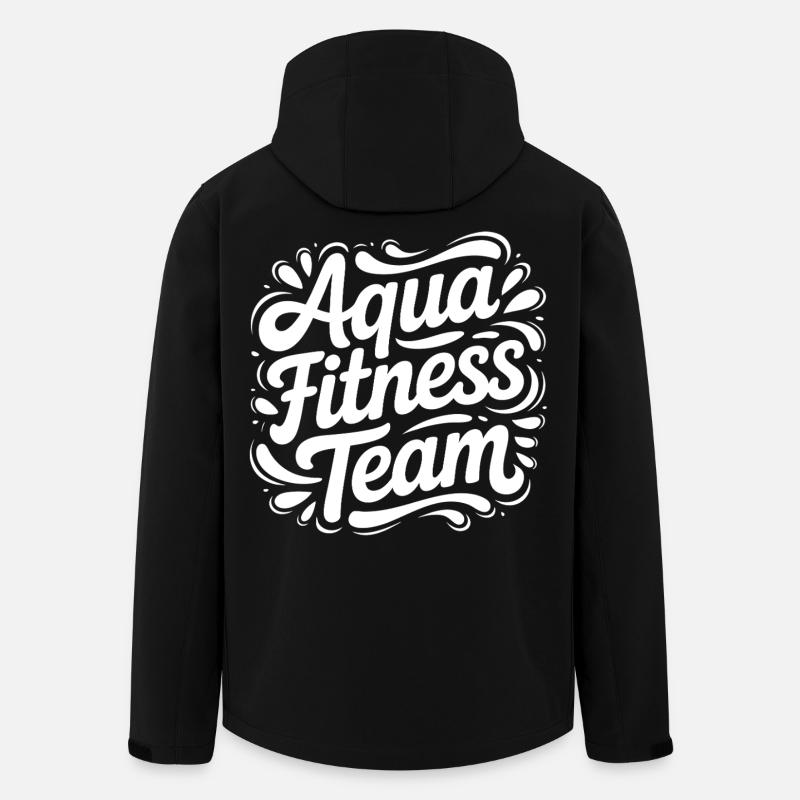 Lettrage d’équipe d’aquaforme - Veste softshell homme en polyester recyclé Stanley/Stella - noir