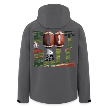 American Football Shirt mit Ball und Helm - Recycelte Männer Softshell-Jacke von Stanley/Stella - Schwarz - Hinten - AI Model Male 185 light (185cm)