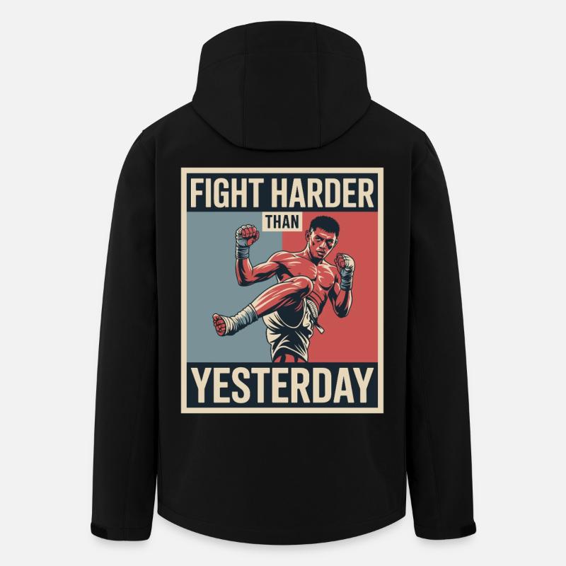 Kampfsport Motivationsdesign - Recycelte Männer Softshell-Jacke von Stanley/Stella - Schwarz