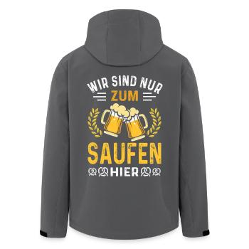 Bier Geschenk Volksfest Lustig Vatertag Herren - Recycelte Männer Softshell-Jacke von Stanley/Stella - Schwarz - Hinten - AI Model Male 185 light (185cm)
