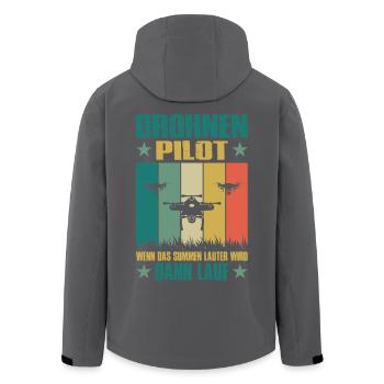 Drohne Geschenk Lustig Drohnenpilot FPV - Recycelte Männer Softshell-Jacke von Stanley/Stella - Schwarz - Hinten - AI Model Male 185 light (185cm)