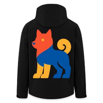 Pop Art Dog - Recycelte Männer Softshell-Jacke von Stanley/Stella - Schwarz - Hinten - AI Model Male 185 light (185cm)