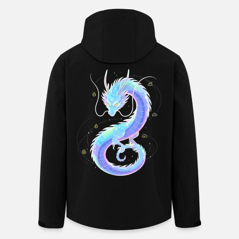 Dragon d’Éther Mystique | Tisserand d’âmes - Veste softshell homme en polyester recyclé Stanley/Stella - noir