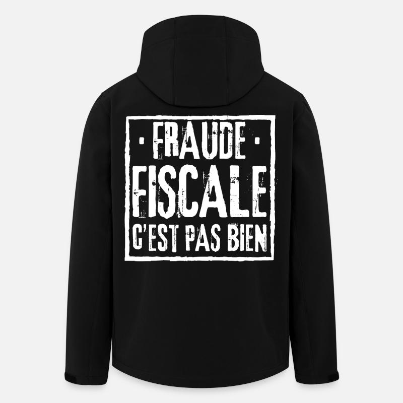 FRAUDE FISCALE C'EST PAS BIEN - Veste softshell homme en polyester recyclé Stanley/Stella - noir