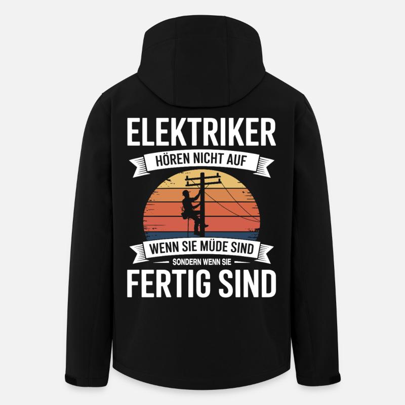Elektriker - Recycelte Männer Softshell-Jacke von Stanley/Stella - Schwarz