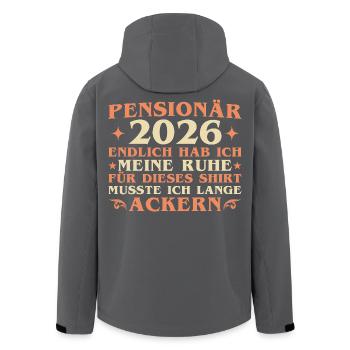 Kollege Abschied Pension 2026 - Pensionär - Recycelte Männer Softshell-Jacke von Stanley/Stella - Schwarz - Hinten - AI Model Male 185 light (185cm)