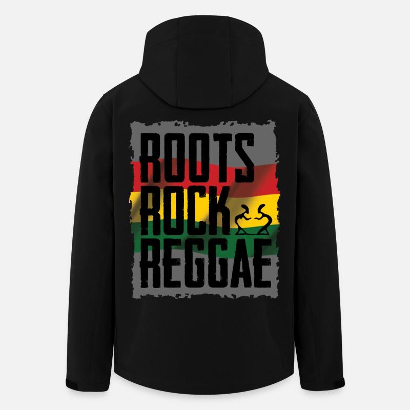 Roots Rock Reggae Design - Recycelte Männer Softshell-Jacke von Stanley/Stella - Schwarz