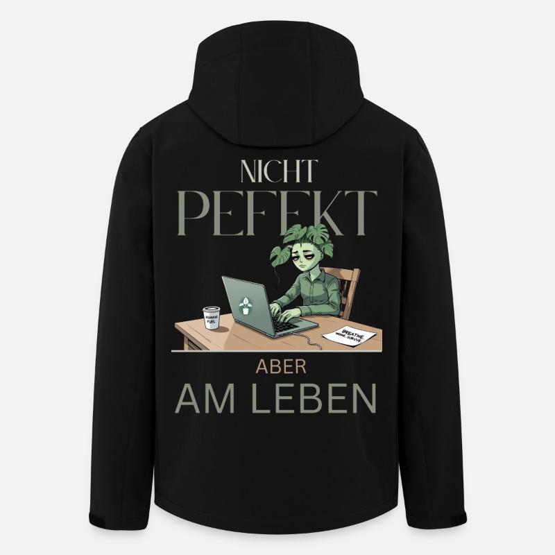 Fullt levande – grönt, trött, äkta - Softshelljacka herr i återvunnen polyester Stanley/Stella - svart